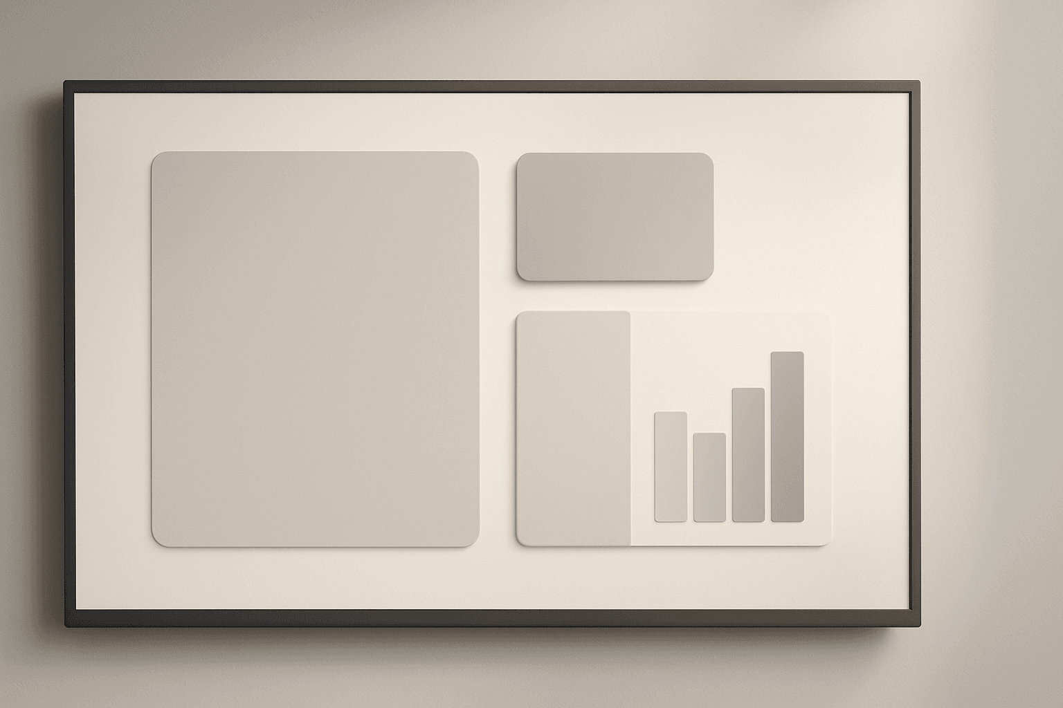 Modern corporate presentation design with clean layout and realistic material textures
