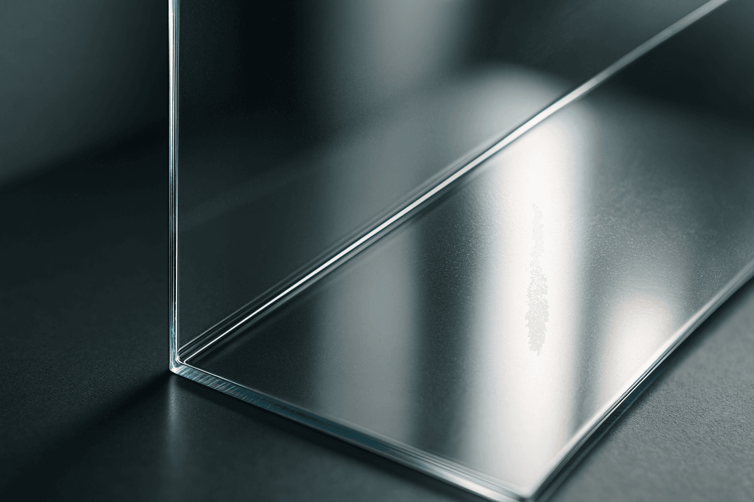 Glass Reflection AI prompt keyword hero image for the PromptAtlas Texture & Material category