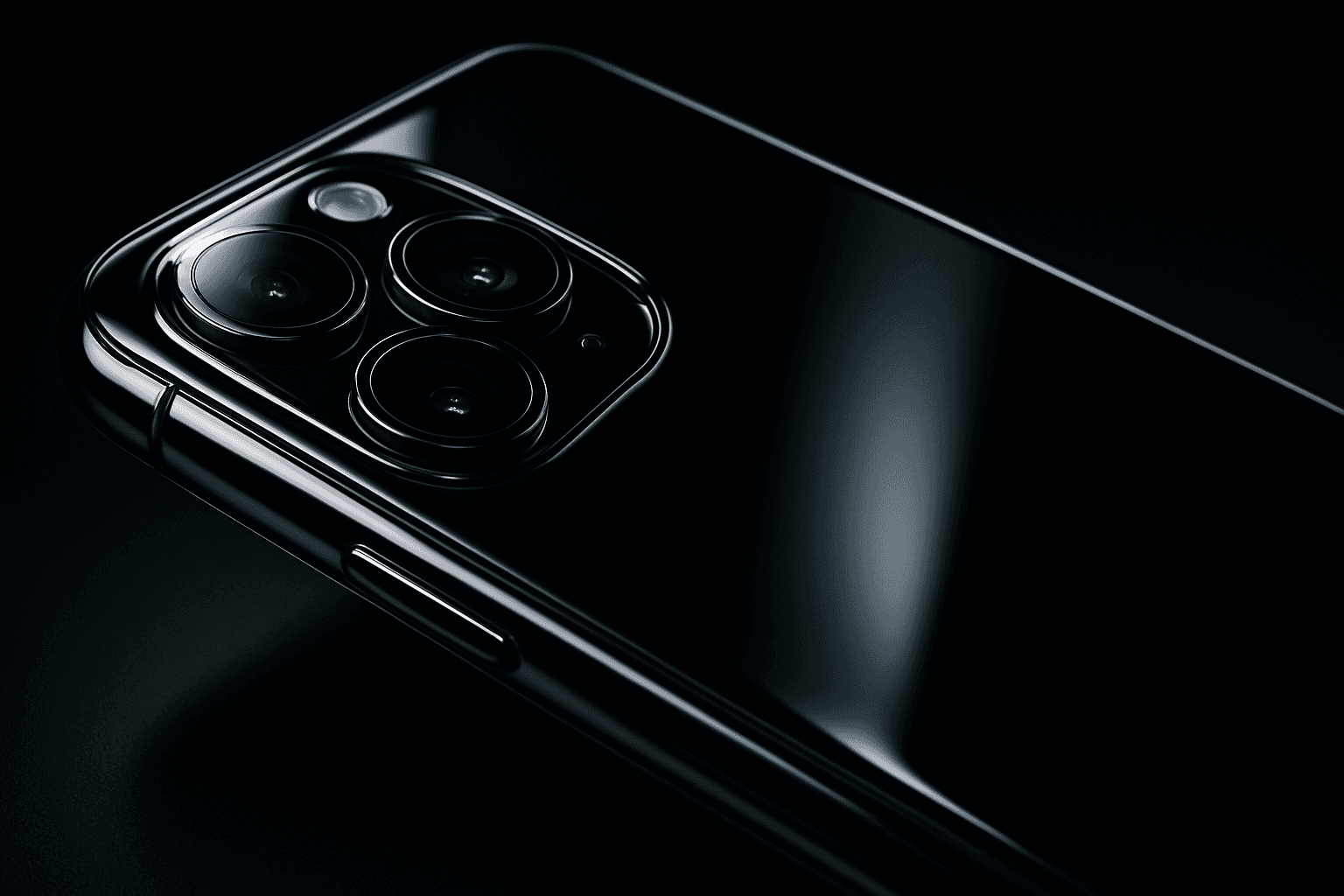 High-detail close-up of a product with a glossy surface finish reflecting light