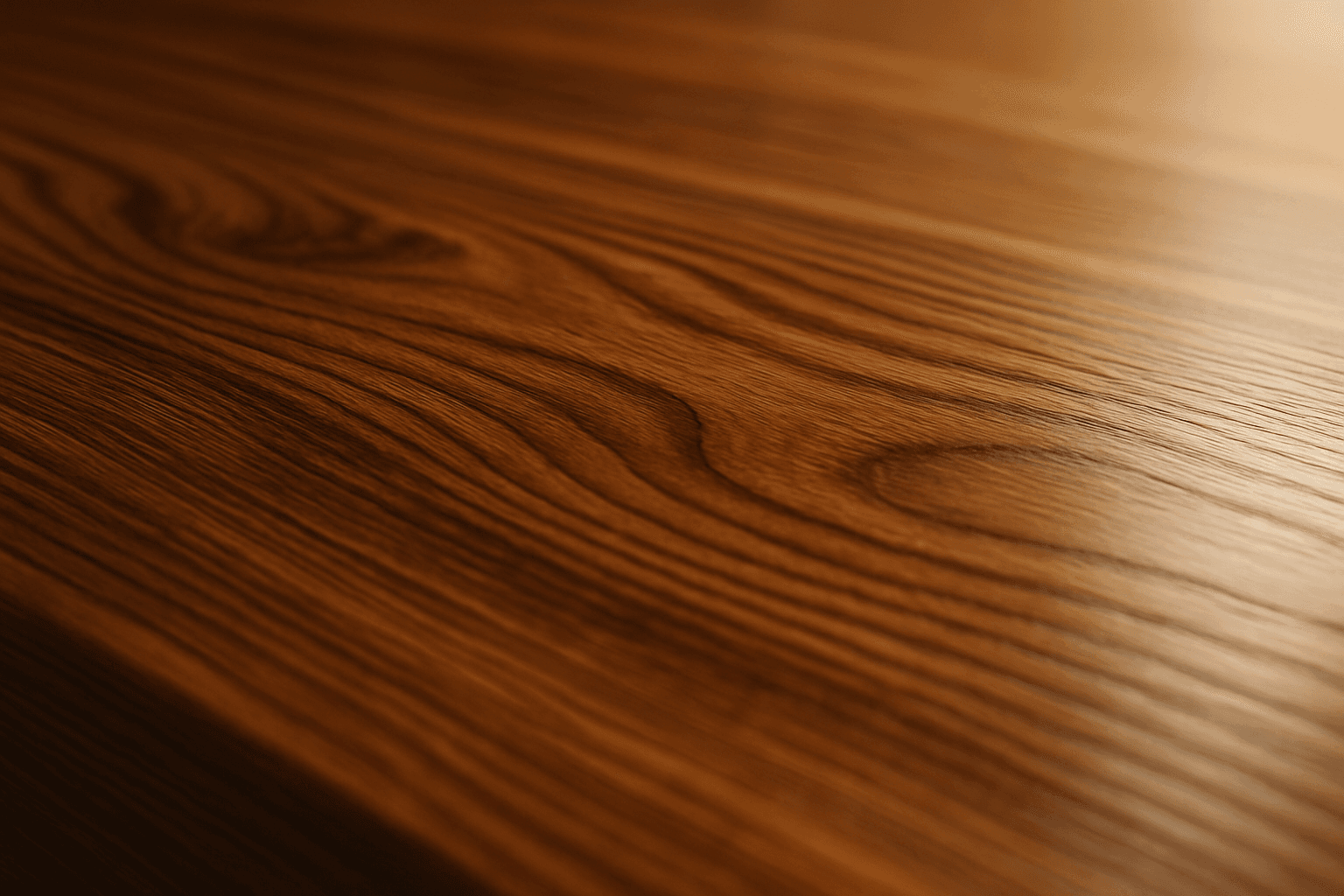 Close-up image of highly polished wood texture showing smooth glossy surface and detailed wood grain