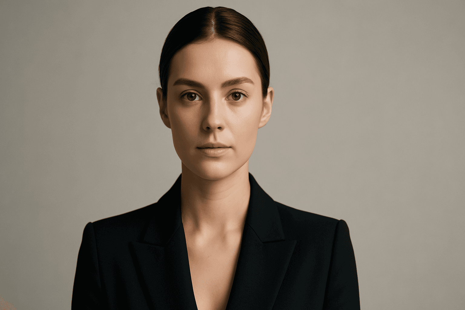 Modern editorial photograph featuring symmetrical balance layout with mirrored elements
