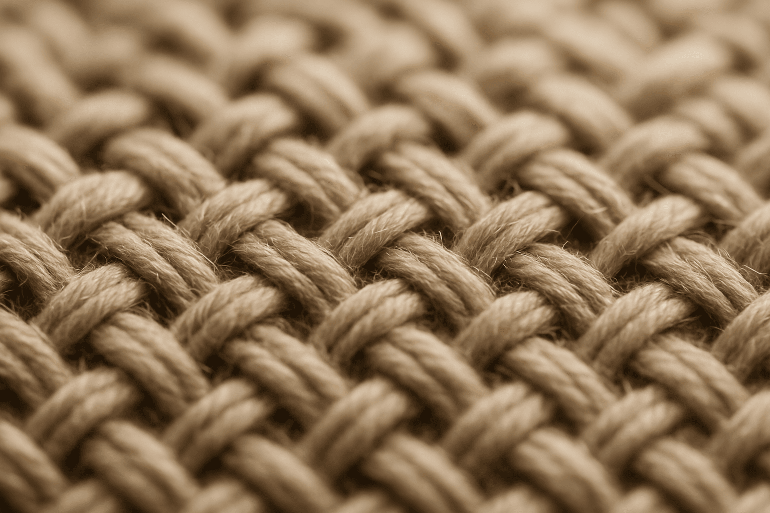 Close-up of realistic woven fabric texture showing interlaced threads with natural lighting