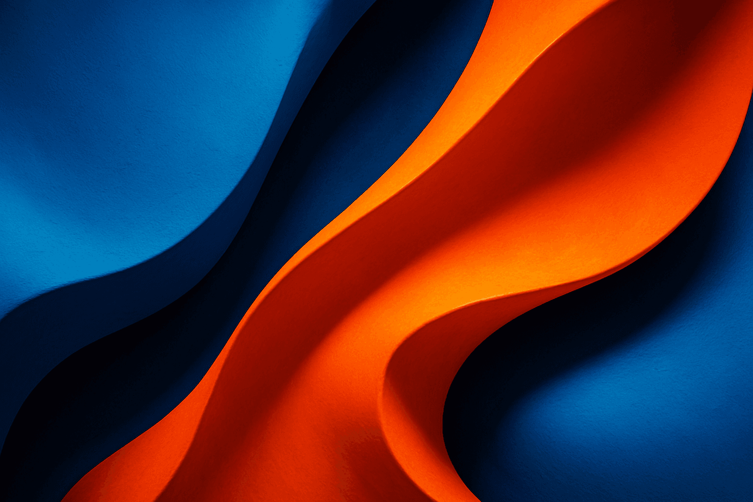 Vibrant digital artwork demonstrating bold contrasting color scheme with vivid opposing colors