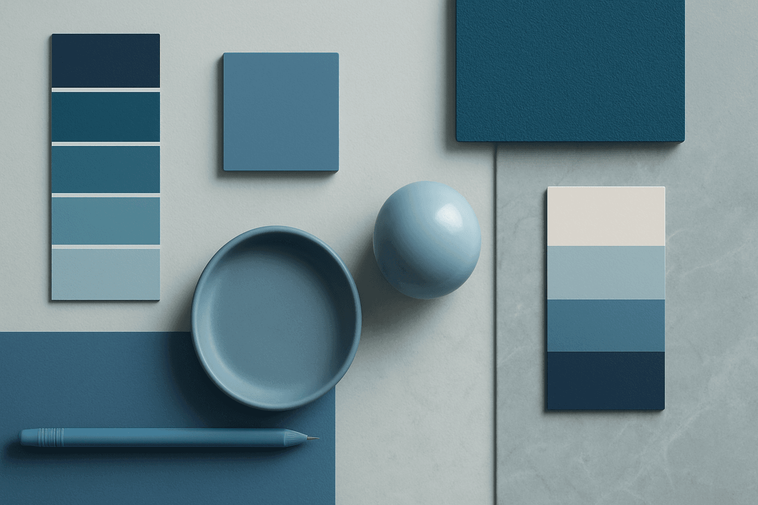 Cool Color Palette AI prompt keyword hero image for the PromptAtlas Color category