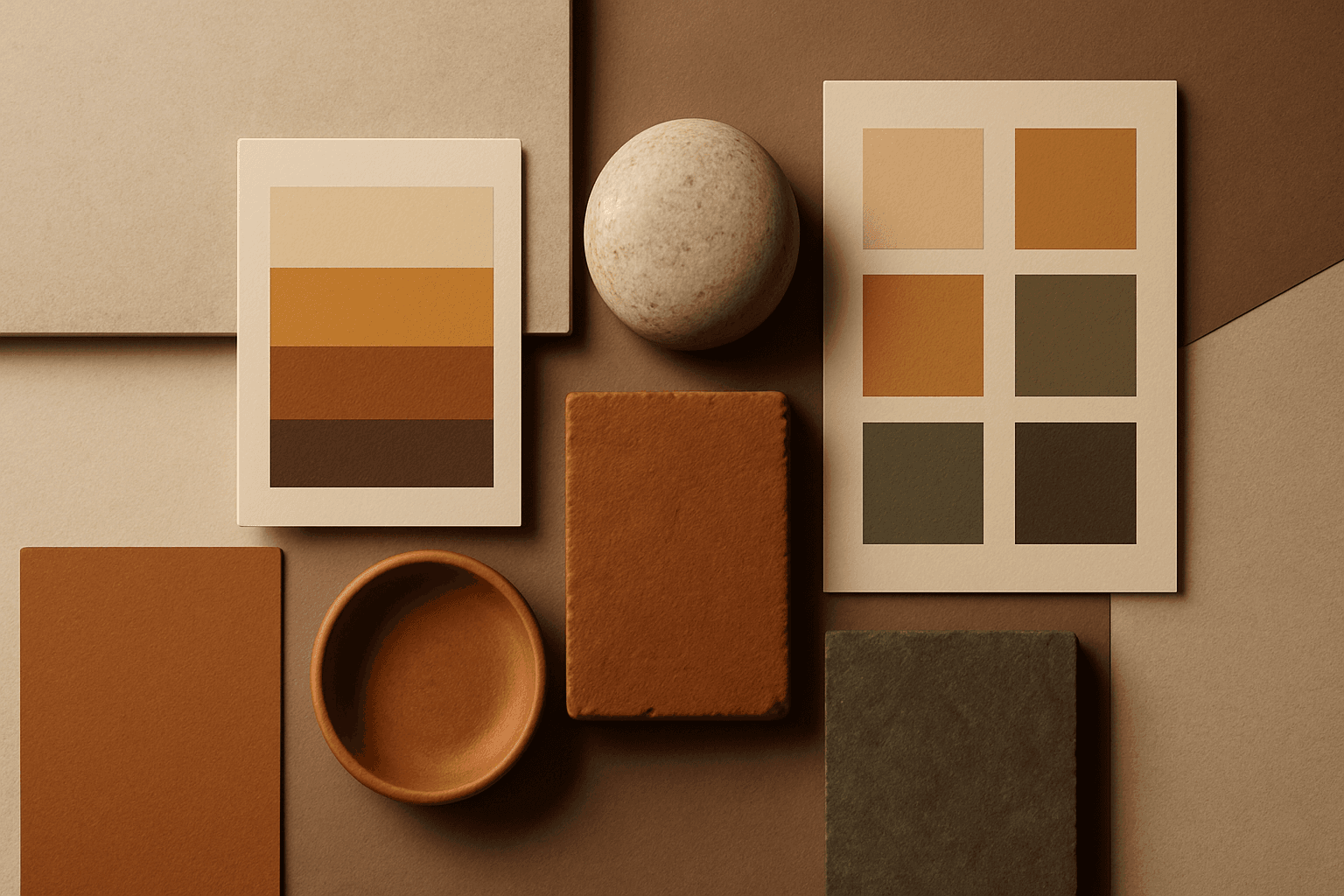 Earth Tones AI prompt keyword hero image for the PromptAtlas Color category