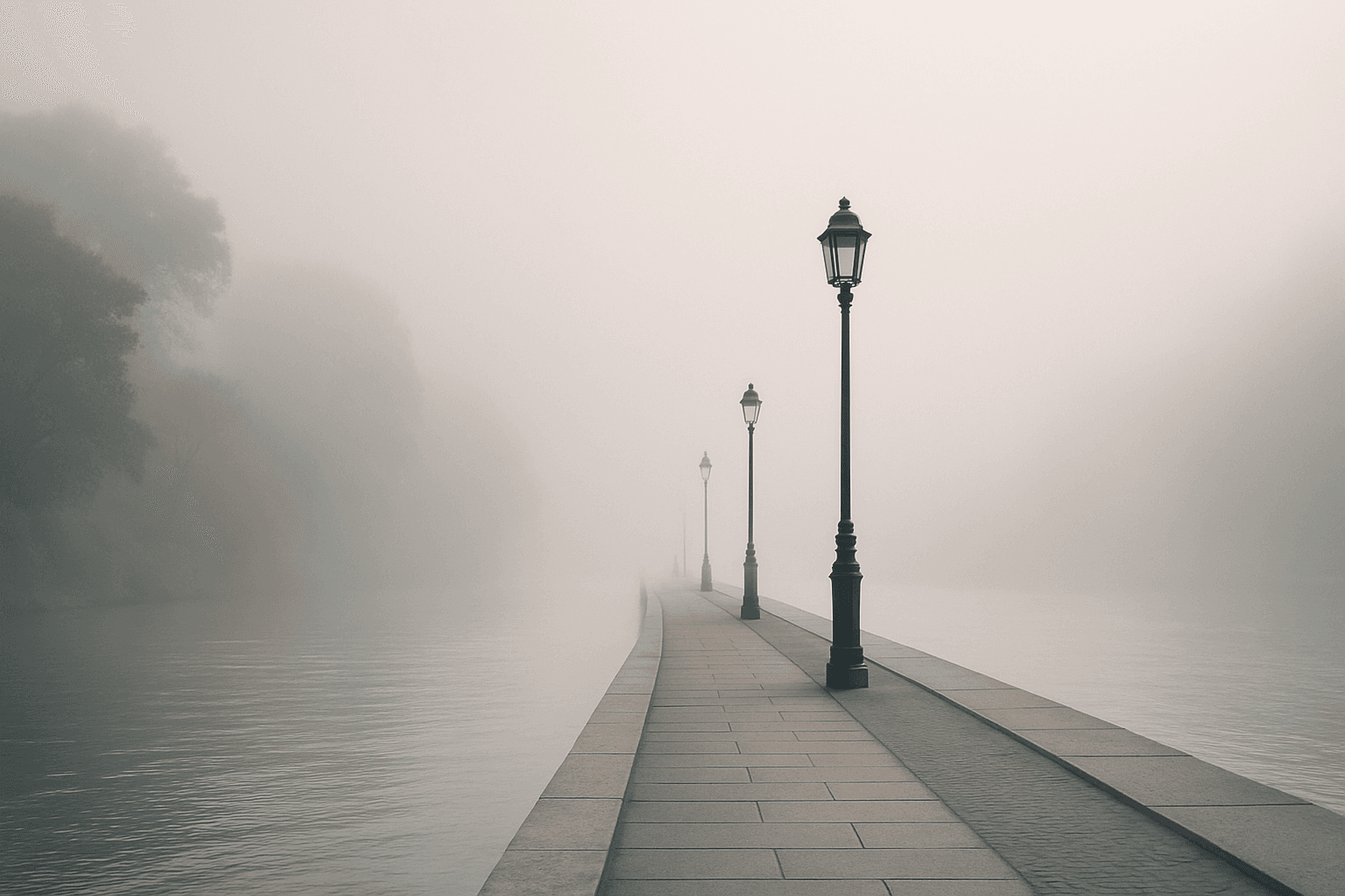 Foggy AI prompt keyword hero image for the PromptAtlas Atmosphere category