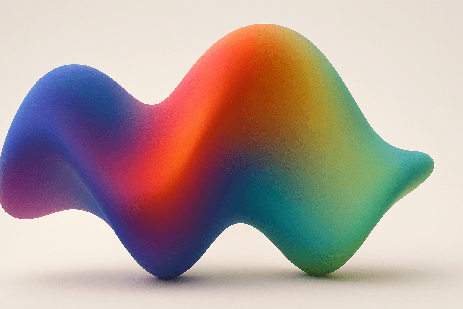 Close-up of an abstract shape showing smooth gradient mesh coloring with intricate color transitions