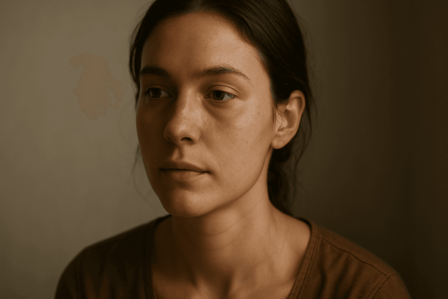Soft lighting illustrating reflected light technique on portrait with subtle shadows and natural depth
