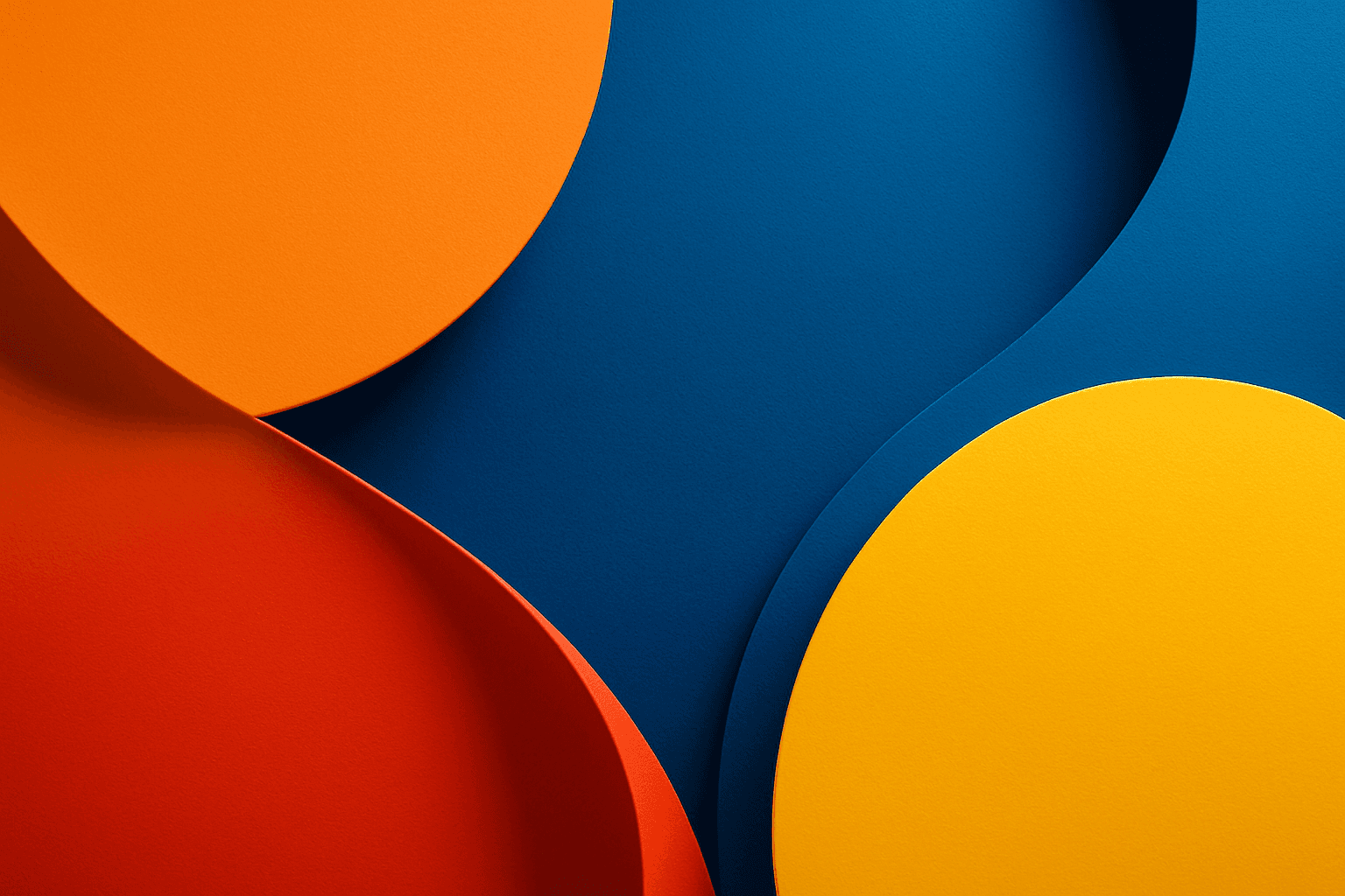 Colorful abstract composition demonstrating vibrant contrast colors with bright complementary hues and dynamic lighting