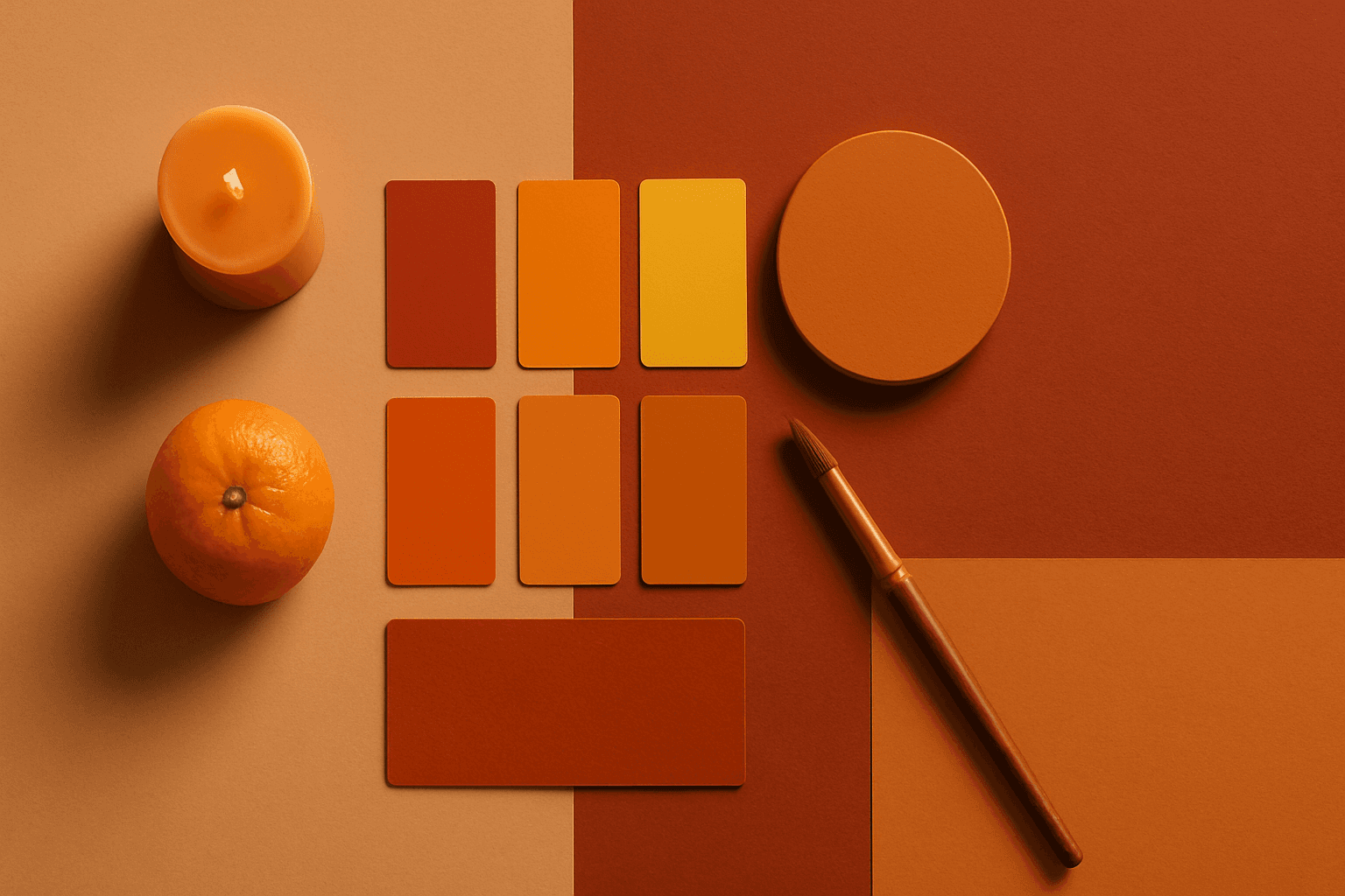 Warm Color Palette AI prompt keyword hero image for the PromptAtlas Color category